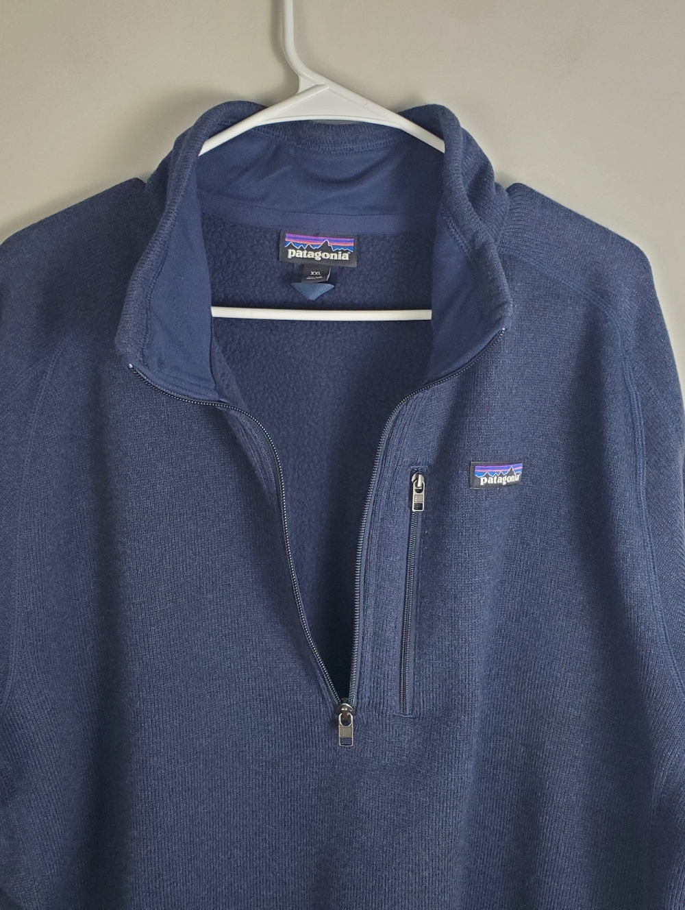 Patagonia Men’s Navy Half-Zip Fleece Pullover Sweater Size XXL - Picture 3 of 15
